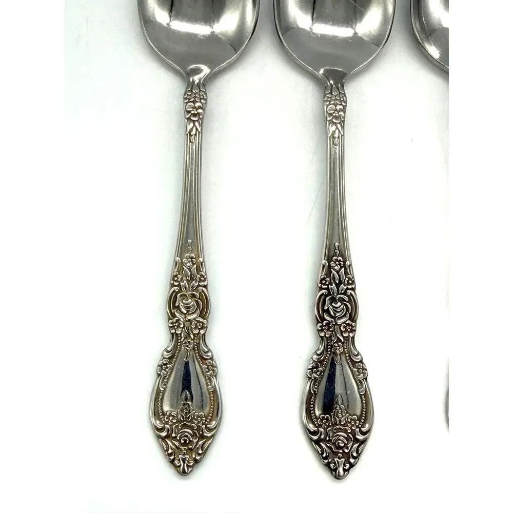 Oneida OCO Wordsworth Set of 4 Stainless Steel Teaspoons